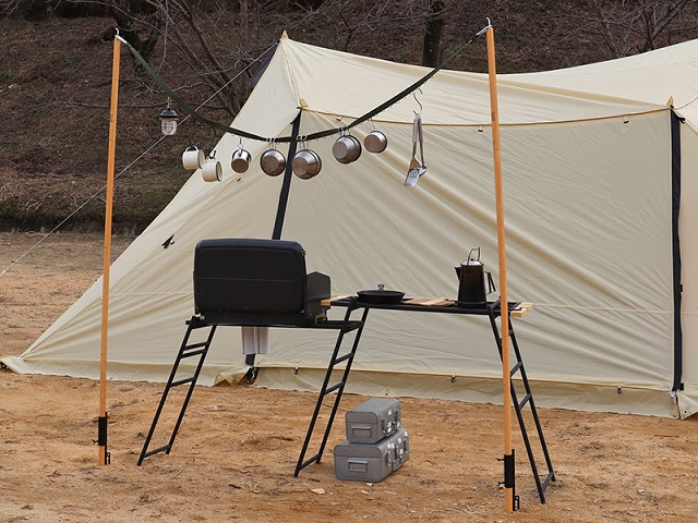 DOD キャンプ設営用具 ビッグタープポール ウッド - テント