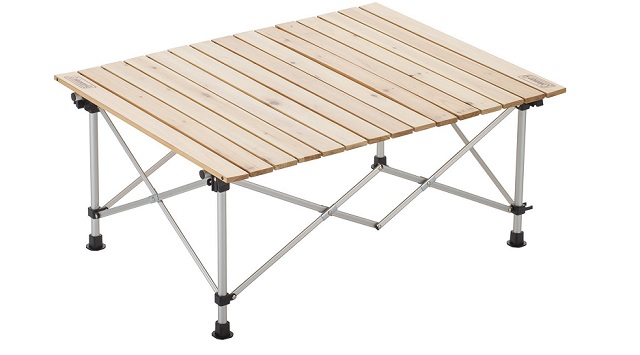 天板だけ木製のコールマン ナチュラルウッドテーブル