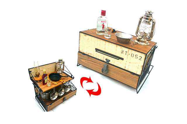 NATURETONESくるりんぱ ストレージBOX ライトブルー ねじ込む Mサイズ
