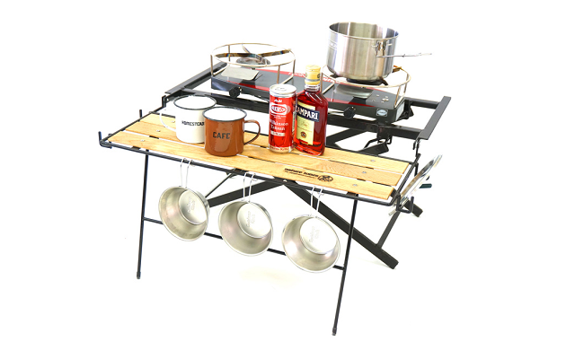 THE WIDE STAND for 2-burner & coolerbox