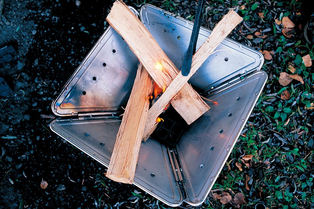 スノピの焚き火台を上から見た