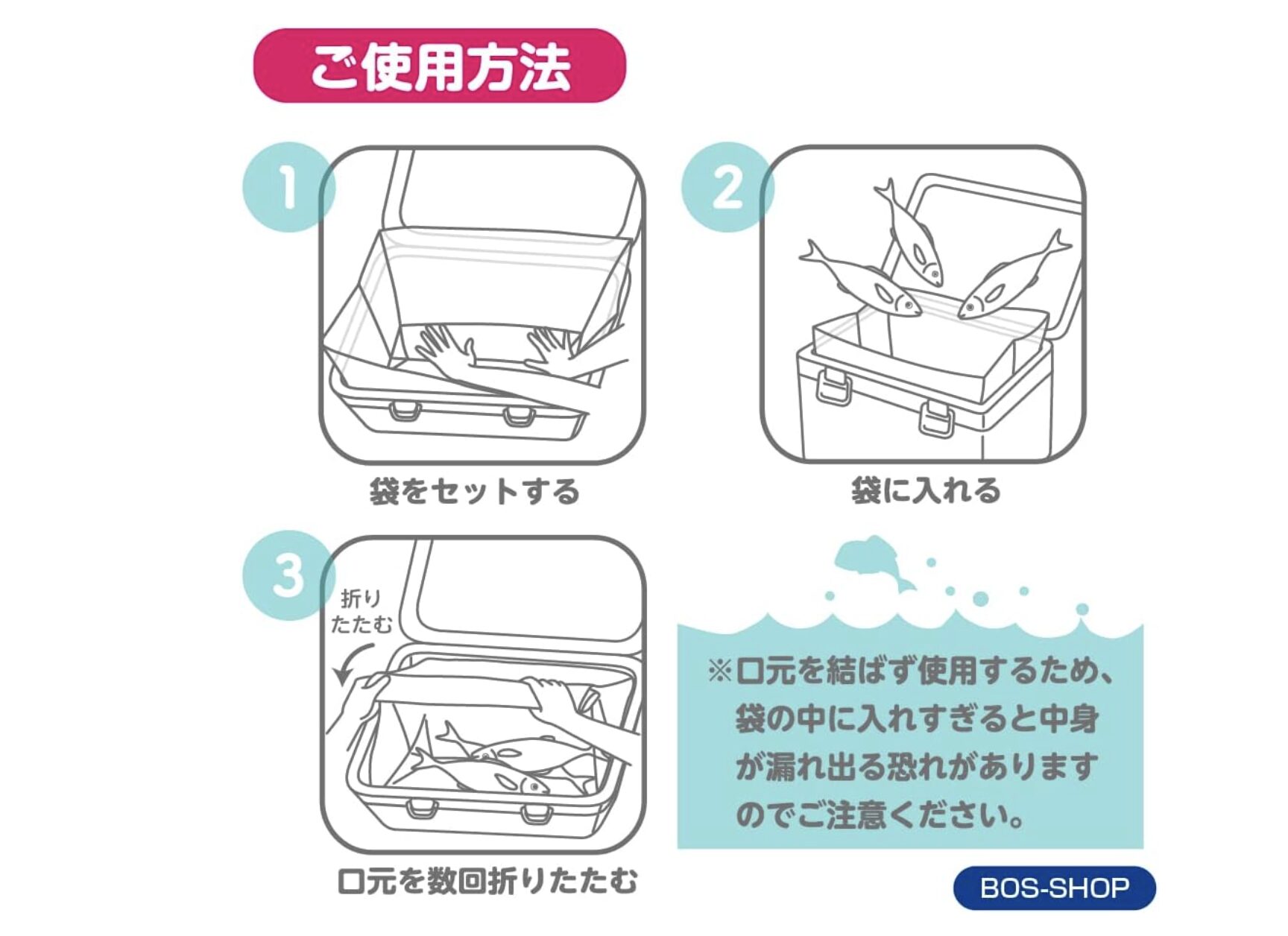 クーラーボックスが匂わない袋の使い方