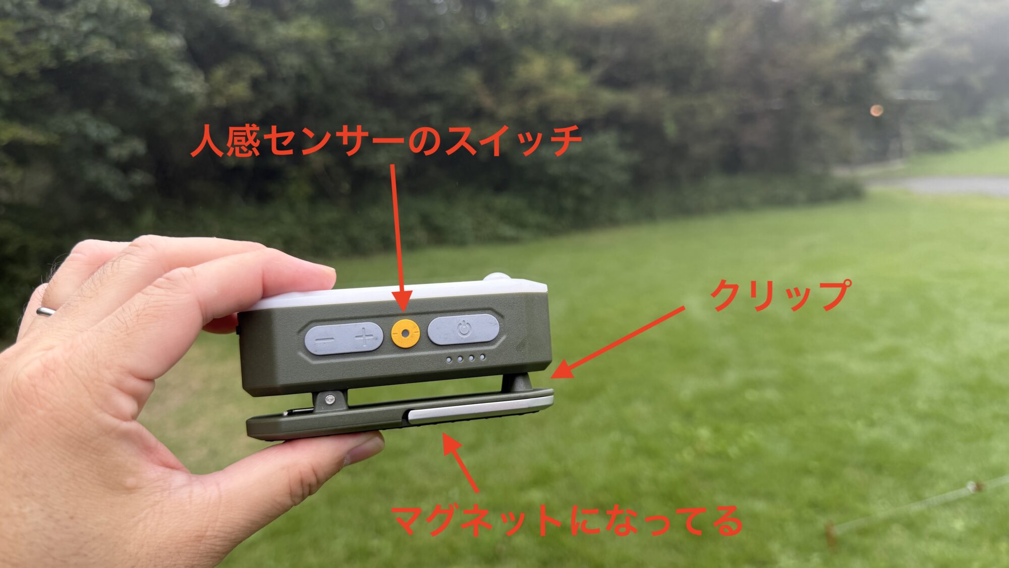 横から見た状態での機能紹介